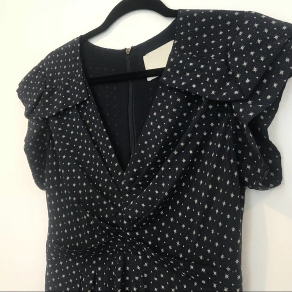 3.1 Phillip Lim Designer 6 Navy Star Silk Dress - Picture 6 of 8